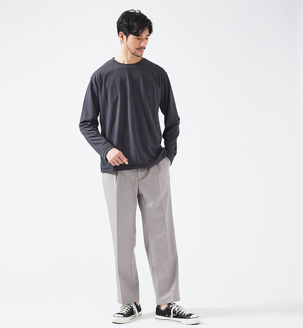 ABAHOUSE「【ストレッチテレコ】長袖Tシャツ」|Tシャツ・カットソー|