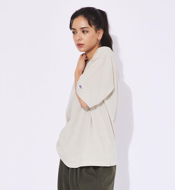 ABAHOUSE「【JEMORGAN ジェイイーモーガン】T/C鹿の子半袖Tシャツ」|Tシャツ・カットソー|ベージュ