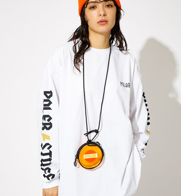 ABAHOUSE「【POLeR/ポーラー】PVC ROUND POUCH/モバイルポーチ」|ポーチ|オレンジ