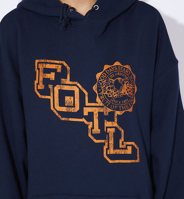 ABAHOUSE「【FRUIT OF THE LOOM/フルーツオブザルーム】FTLカレッジロゴレ」|パーカー|