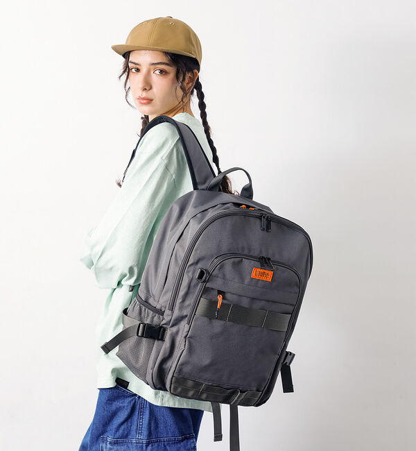 ABAHOUSE「【UNIVERSALOVERALL / ユニバーサルオーバーオール】TAPE R」|リュック|チャコールグレー