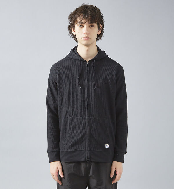 ABAHOUSE「【JEMORGAN /ジェーイーモーガン 】軽量ワッフルジップパーカー ダブルジ」|パーカー|