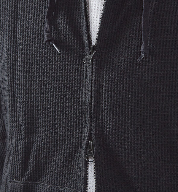 ABAHOUSE「【JEMORGAN /ジェーイーモーガン 】軽量ワッフルジップパーカー ダブルジ」|パーカー|