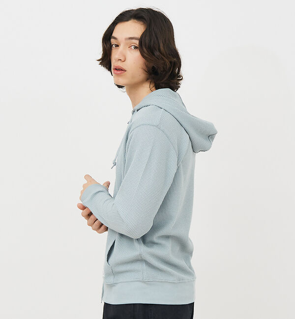 ABAHOUSE「【JEMORGAN /ジェーイーモーガン 】軽量ワッフルジップパーカー ダブルジ」|パーカー|