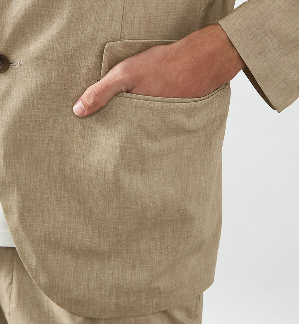 ABAHOUSE「【セットアップ対応/FLEX JACKET】スーパーストレッチ リネンブレンド」|テーラードジャケット|