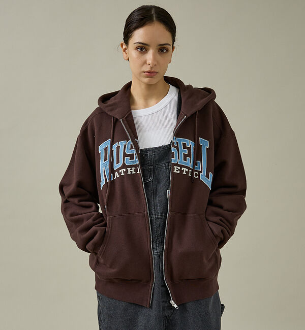 ABAHOUSE「【RUSSELL ATHLETIC/ラッセル アスレチック】フロントロゴスウェッ」|パーカー|ブラウン