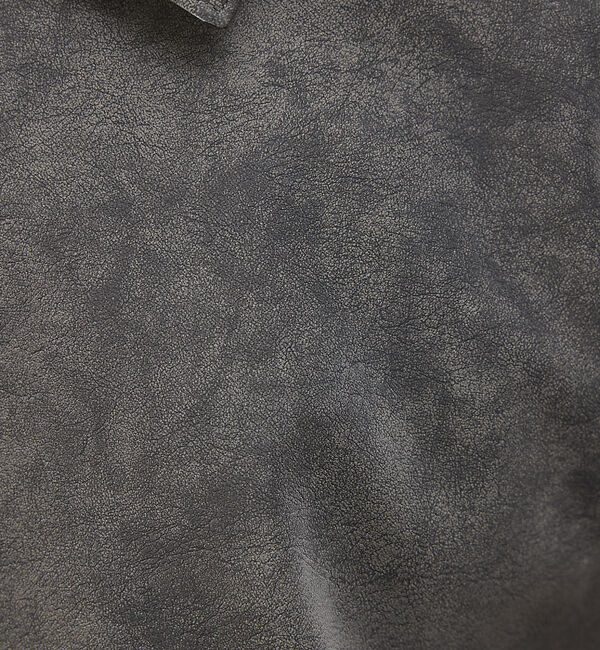 ABAHOUSE「【ネオレザー】ヴィンテージライク ジップブルゾン」|ライダースジャケット|