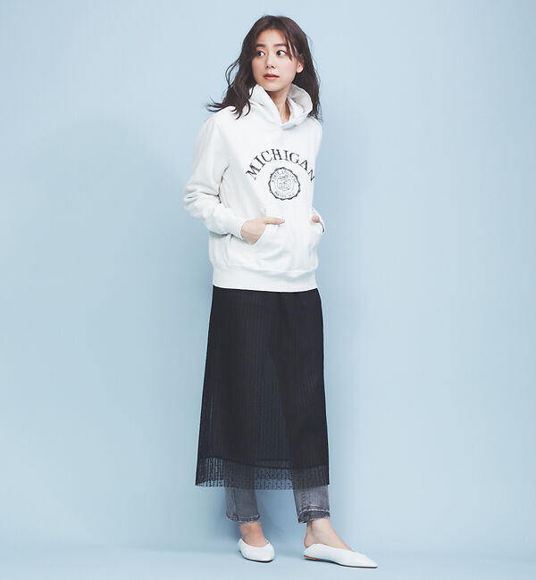 Rouge vif「ドットチュールオーバースカート」|スカート|