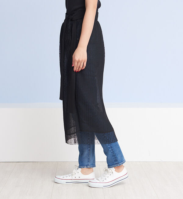 Rouge vif「ドットチュールオーバースカート」|スカート|