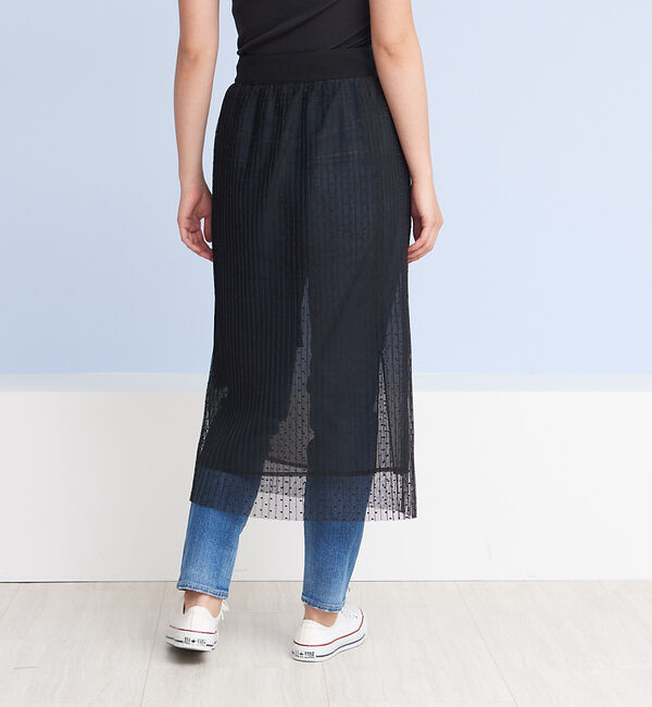 Rouge vif「ドットチュールオーバースカート」|スカート|