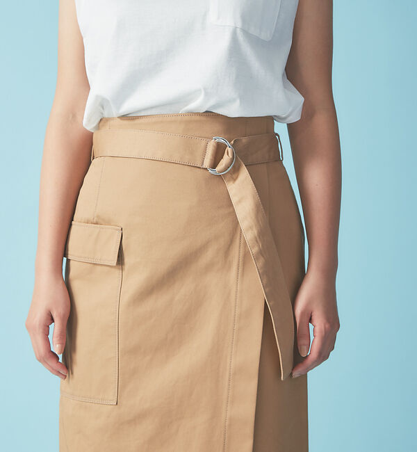 Rouge vif「ポケット付ラップスカート」|スカート|