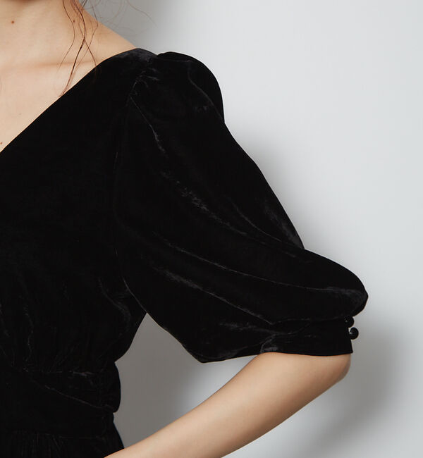 Rouge vif「ベルベットカシュクールワンピース」|ワンピース|