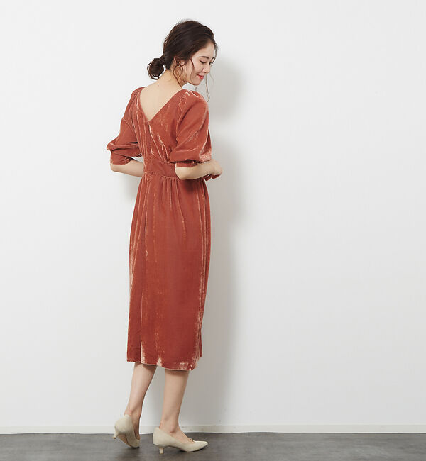 Rouge vif「ベルベットカシュクールワンピース」|ワンピース|