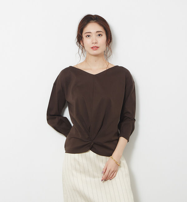 Rouge vif「2WAYツイストトカットソー」|Tシャツ・カットソー|ブラウン