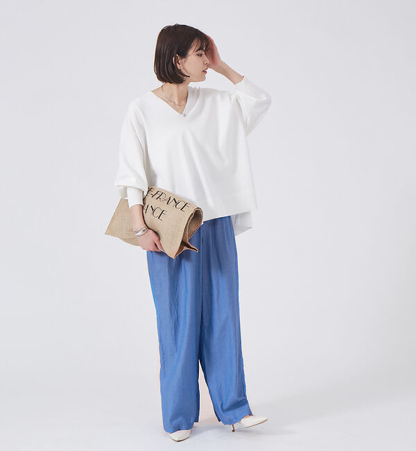 Rouge vif「【セットアップ対応】Vネックゆったりプルオーバー」|ニット・セーター|