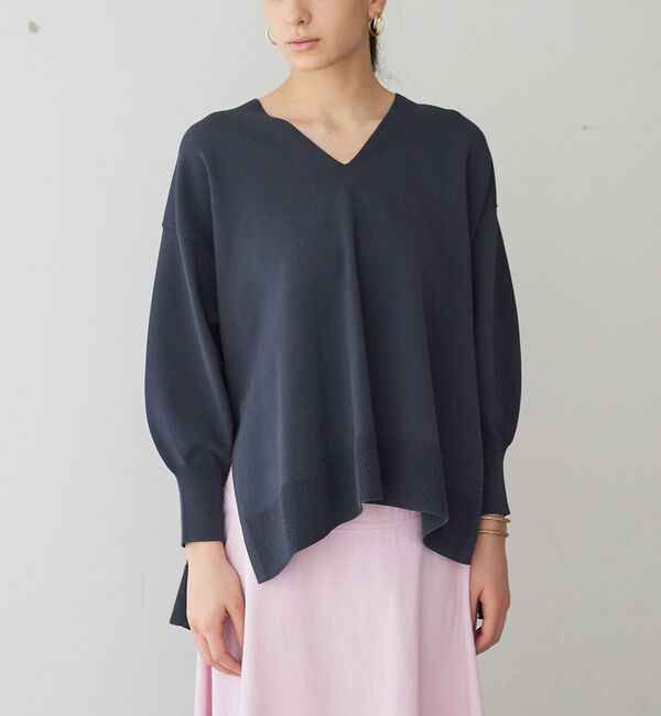 Rouge vif「【セットアップ対応】Vネックゆったりプルオーバー」|ニット・セーター|