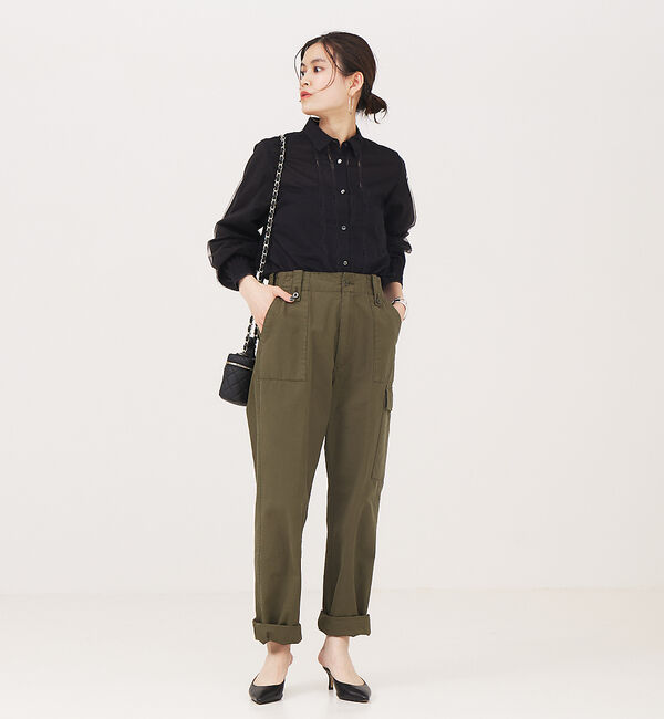 Rouge vif「袖チュールレースシャツ」|シャツ・ブラウス|