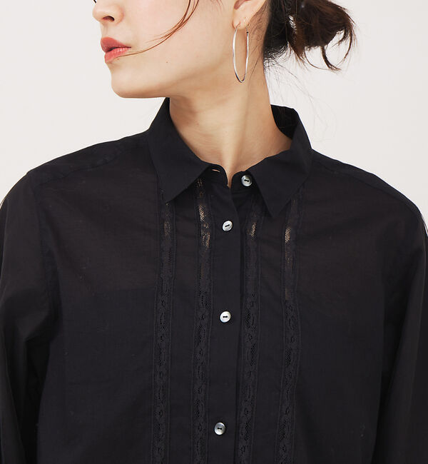 Rouge vif「袖チュールレースシャツ」|シャツ・ブラウス|