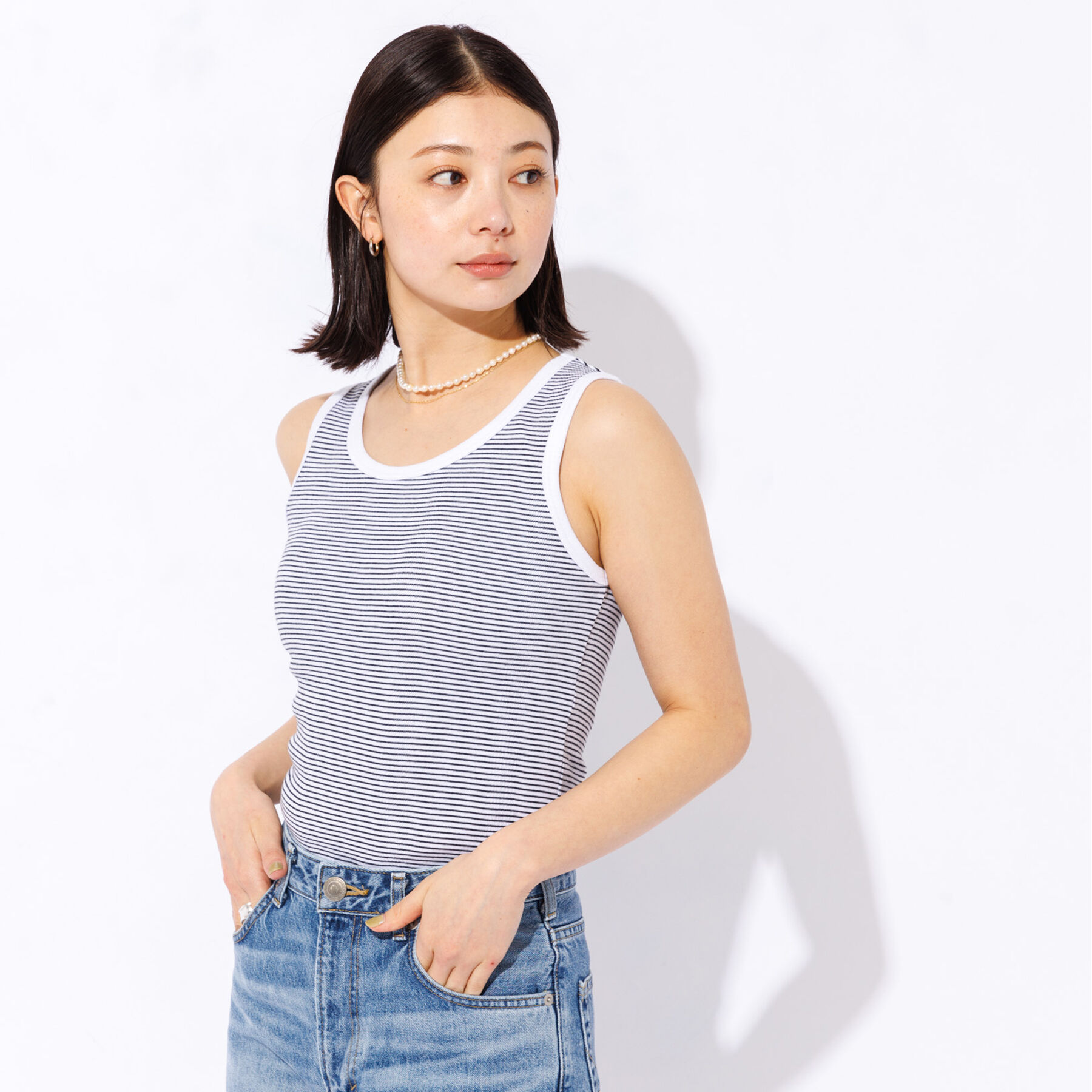 Rouge vif「【Robert P.Miller/ロバートピーミラー】パネルリブタンクトップ【W」|キャミソール|その他