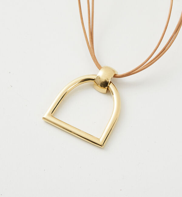 Rouge vif「【CXC/シーエックスシー】レザーゴールドチャームネックレス」|ネックレス|