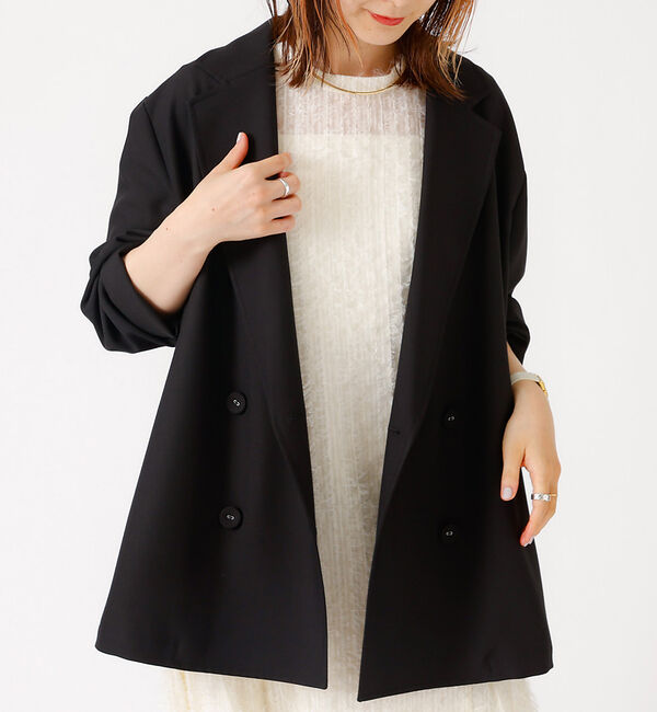 Rouge vif「梳毛調ライトジャケット」|その他|ブラック