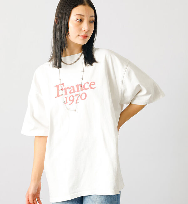 Rouge vif「【REMI RELIEF / レミレリーフ】ロゴTシャツ / SP加工14/天竺」|Tシャツ・カットソー|オフホワイト