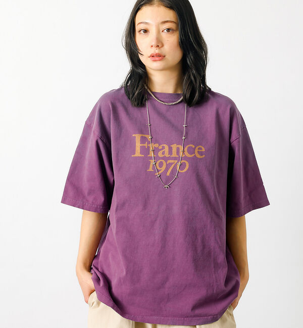 Rouge vif「【REMI RELIEF / レミレリーフ】ロゴTシャツ / SP加工14/天竺」|Tシャツ・カットソー|エンジ
