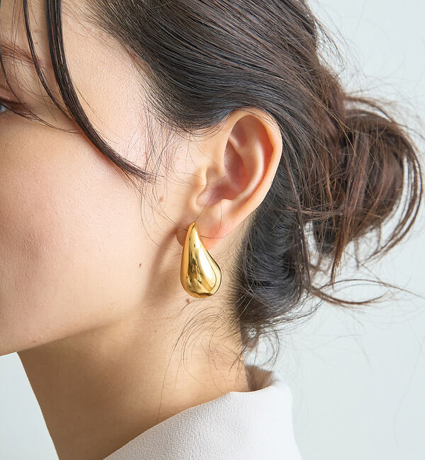 Rouge vif「【LUV AJ/ラヴエージェイ】GIA HOOPS ピアス」|ピアス|ゴールド