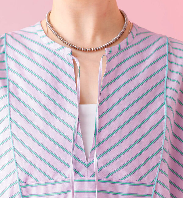 Rouge vif「【Le Melange/ル・メランジュ】ストライプスワンピース/ワンピース/スト」|ワンピース|