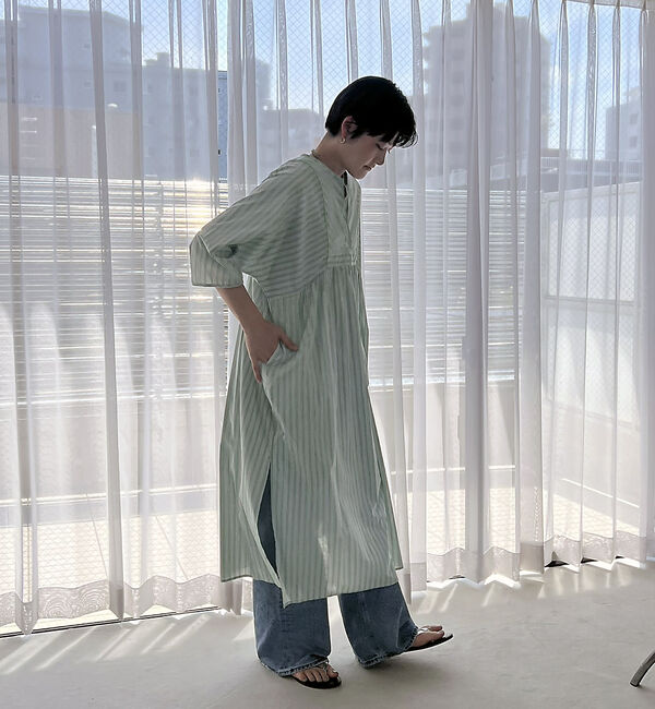 Rouge vif「【Le Melange/ル・メランジュ】ストライプスワンピース/ワンピース/スト」|ワンピース|