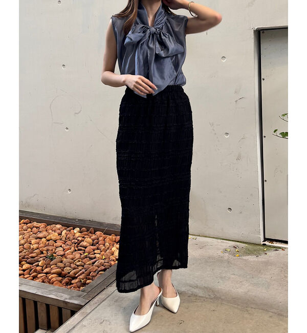 Rouge vif「【一部店舗限定】シャーリングタイトスカート」|スカート|