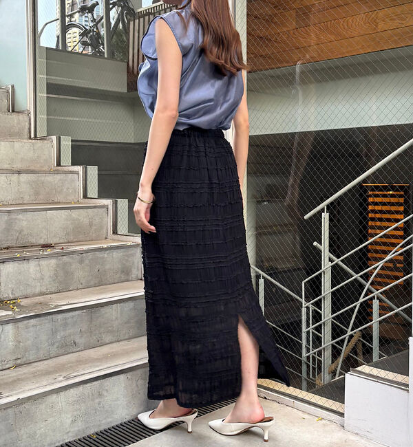 Rouge vif「【一部店舗限定】シャーリングタイトスカート」|スカート|