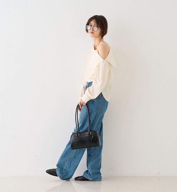 Rouge vif「【新色登場】【一部店舗限定】アシメオフショルブラウス」|シャツ・ブラウス|