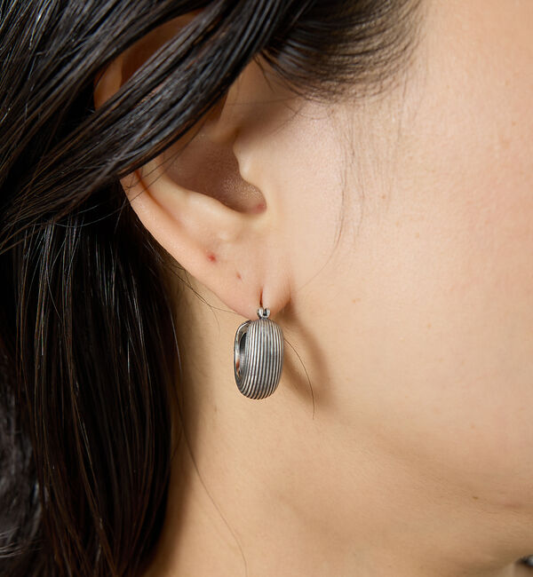 Rouge vif「【OCUCCI jewelry/オクチ ジュエリー】Hoop-strip M シ」|ピアス|
