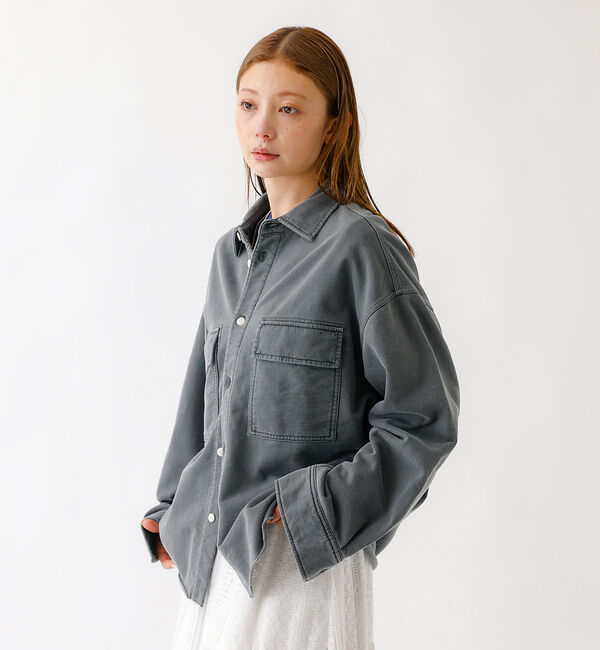 Rouge vif「【JOHNBULL/ジョンブル】ピグメントスウェットシャツ/羽織り/スウェット【」|シャツ・ブラウス|