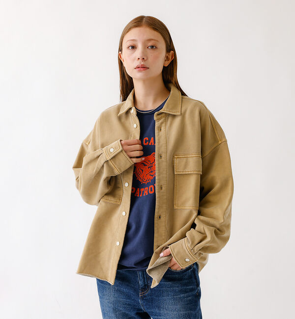 Rouge vif「【JOHNBULL/ジョンブル】ピグメントスウェットシャツ/羽織り/スウェット【」|シャツ・ブラウス|