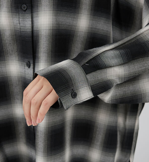 Rouge vif「オンブレーチェックオーバーシャツ」|シャツ・ブラウス|