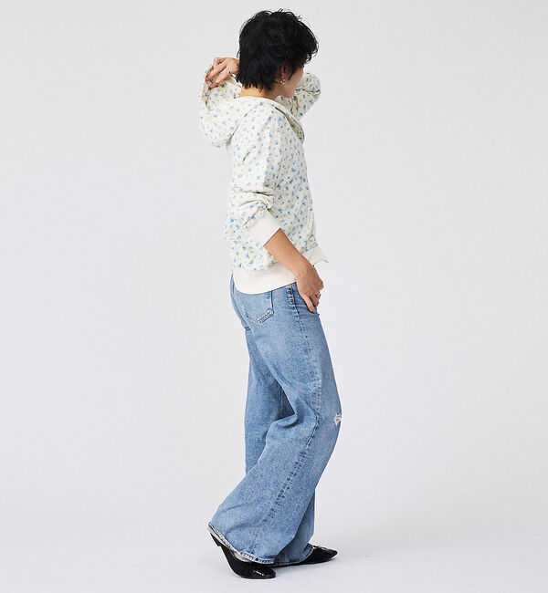 Rouge vif「【JEMORGAN/ジェーイーモーガン】ガーゼ裏毛花柄フルジップパーカー/JF6」|パーカー|