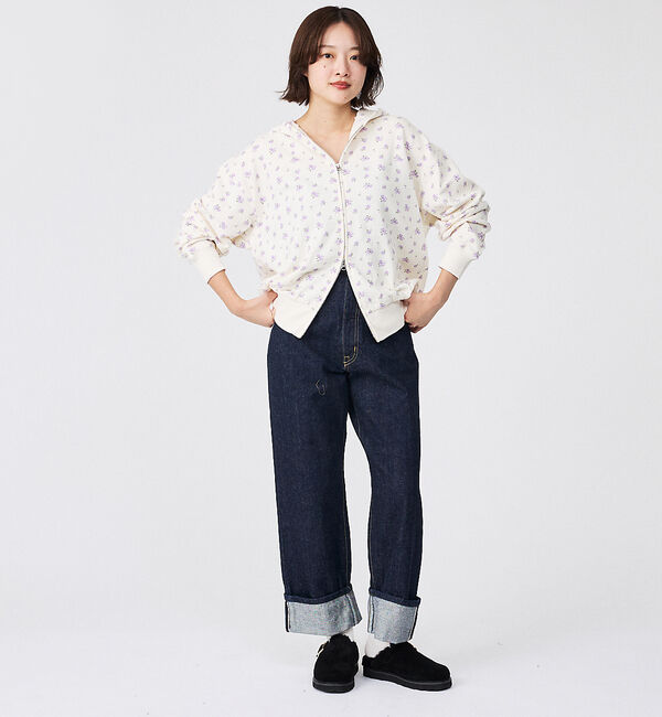 Rouge vif「【JEMORGAN/ジェーイーモーガン】ガーゼ裏毛花柄フルジップパーカー/JF6」|パーカー|