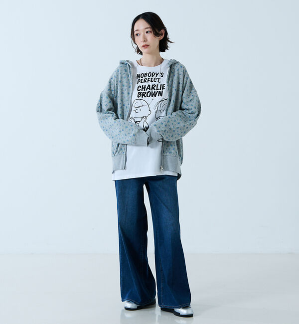 Rouge vif「【JEMORGAN/ジェーイーモーガン】ガーゼ裏毛花柄フルジップパーカー/JF6」|パーカー|