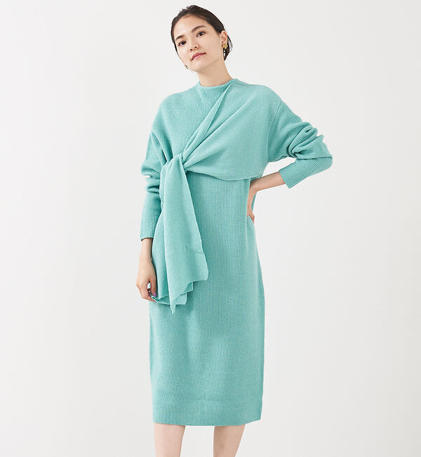 qualite「ブークレーリブニットワンピース」|ワンピース|グリーン系その他3