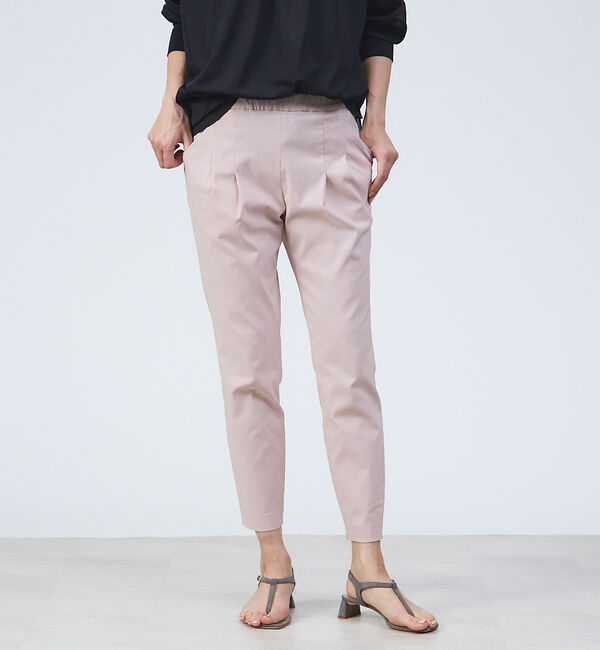 qualite「【新色登場】【WEB限定販売】ストレッチ2タックパンツ」|その他|スモークピンク