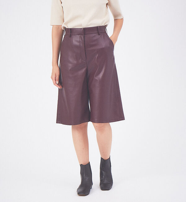 qualite「エコレザーハーフパンツ」|その他|チョコ