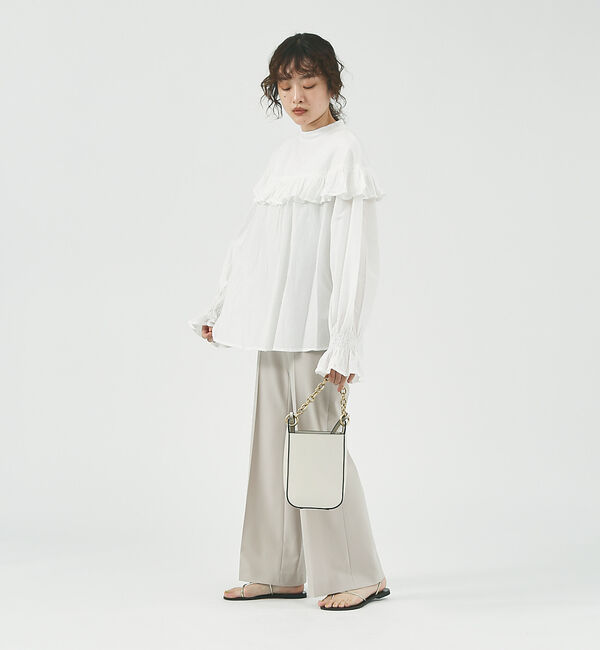 qualite「【normment】ピコフリルブラウス」|シャツ・ブラウス|