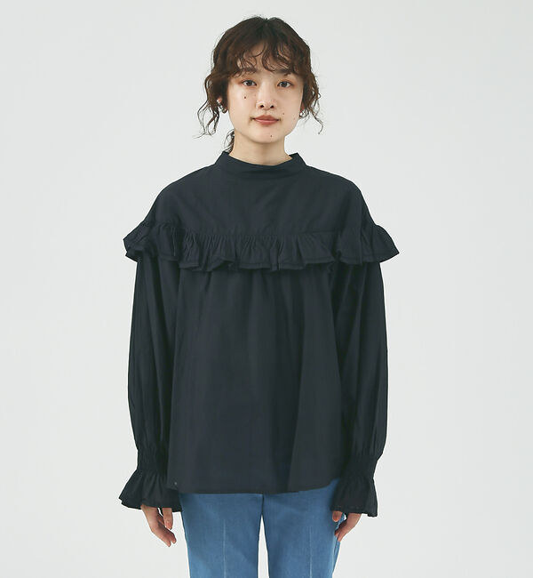 qualite「【normment】ピコフリルブラウス」|シャツ・ブラウス|