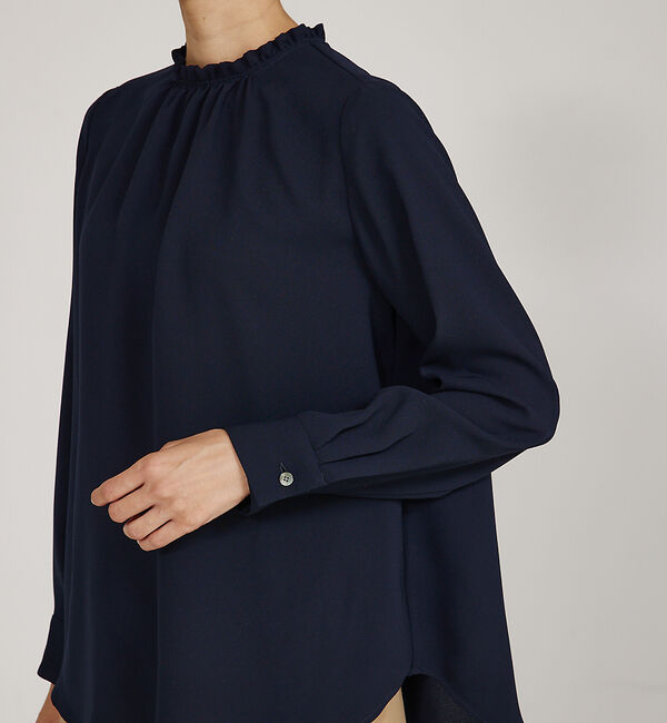 qualite「フリルスタンドカラーブラウス」|シャツ・ブラウス|