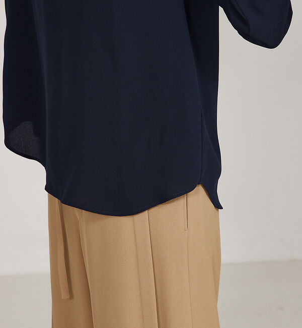 qualite「フリルスタンドカラーブラウス」|シャツ・ブラウス|