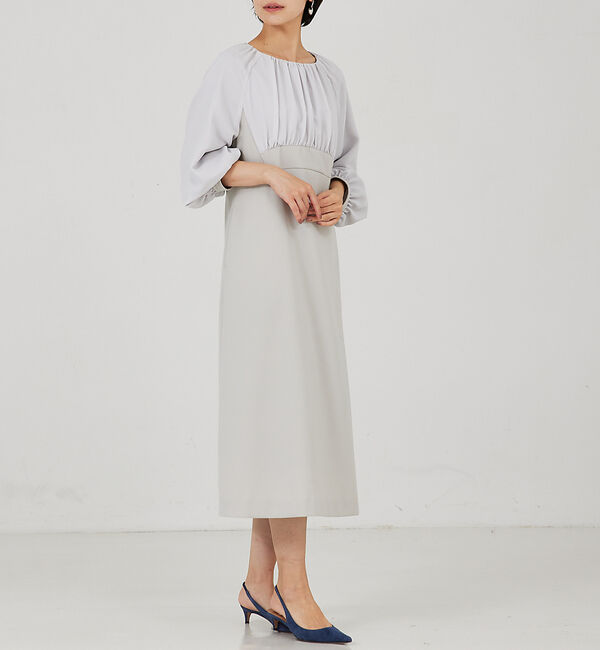 qualite「【セットアップ対応】ドッキングワンピース」|ワンピース|グレージュ