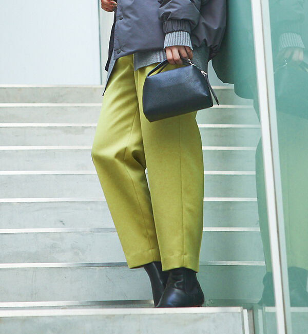 qualite「シャンブレーテーパードパンツ」|その他|イエロー