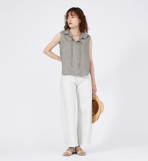 qualite「【SERGE】WIDE W SELVEDGE ワイドデニムパンツ」|デニム|